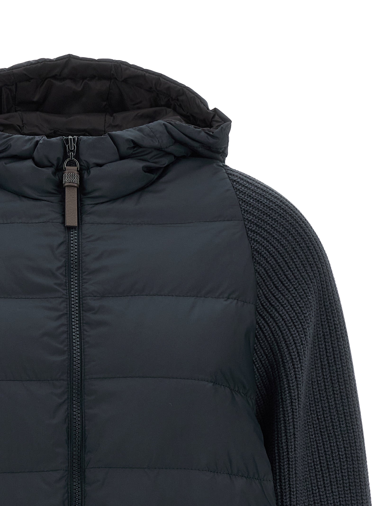 Brunello Cucinelli Women 'Shiny Zipper Pull' Down Jacket BRUNELLO CUCINELLI