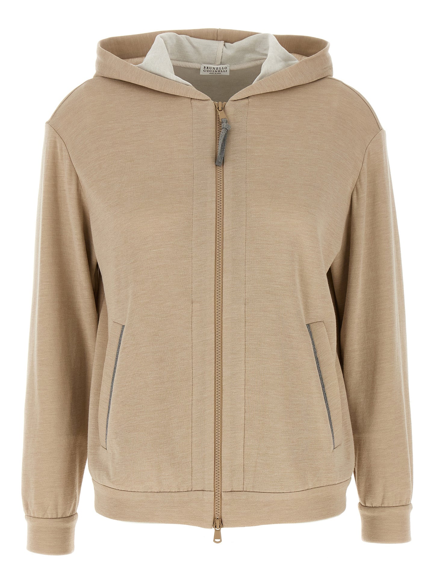 Brunello Cucinelli Women 'Precious Zipper Pull' Hoodie BRUNELLO CUCINELLI