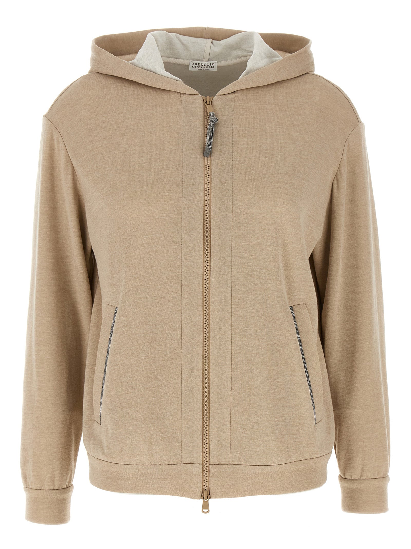 Brunello Cucinelli Women 'Precious Zipper Pull' Hoodie BRUNELLO CUCINELLI