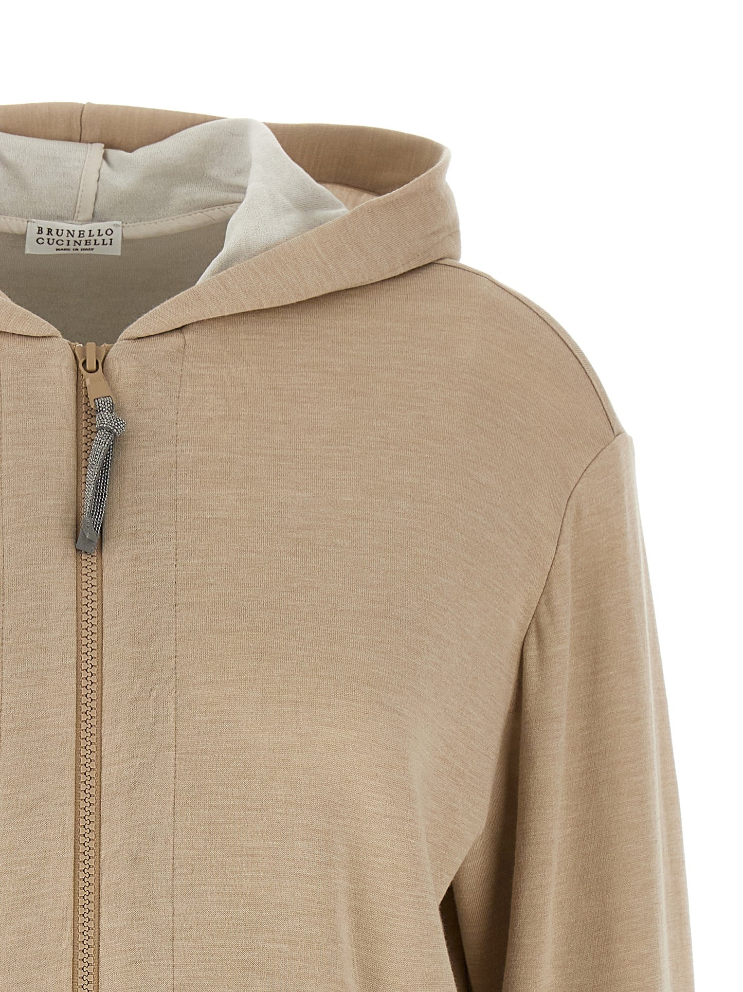 Brunello Cucinelli Women 'Precious Zipper Pull' Hoodie BRUNELLO CUCINELLI