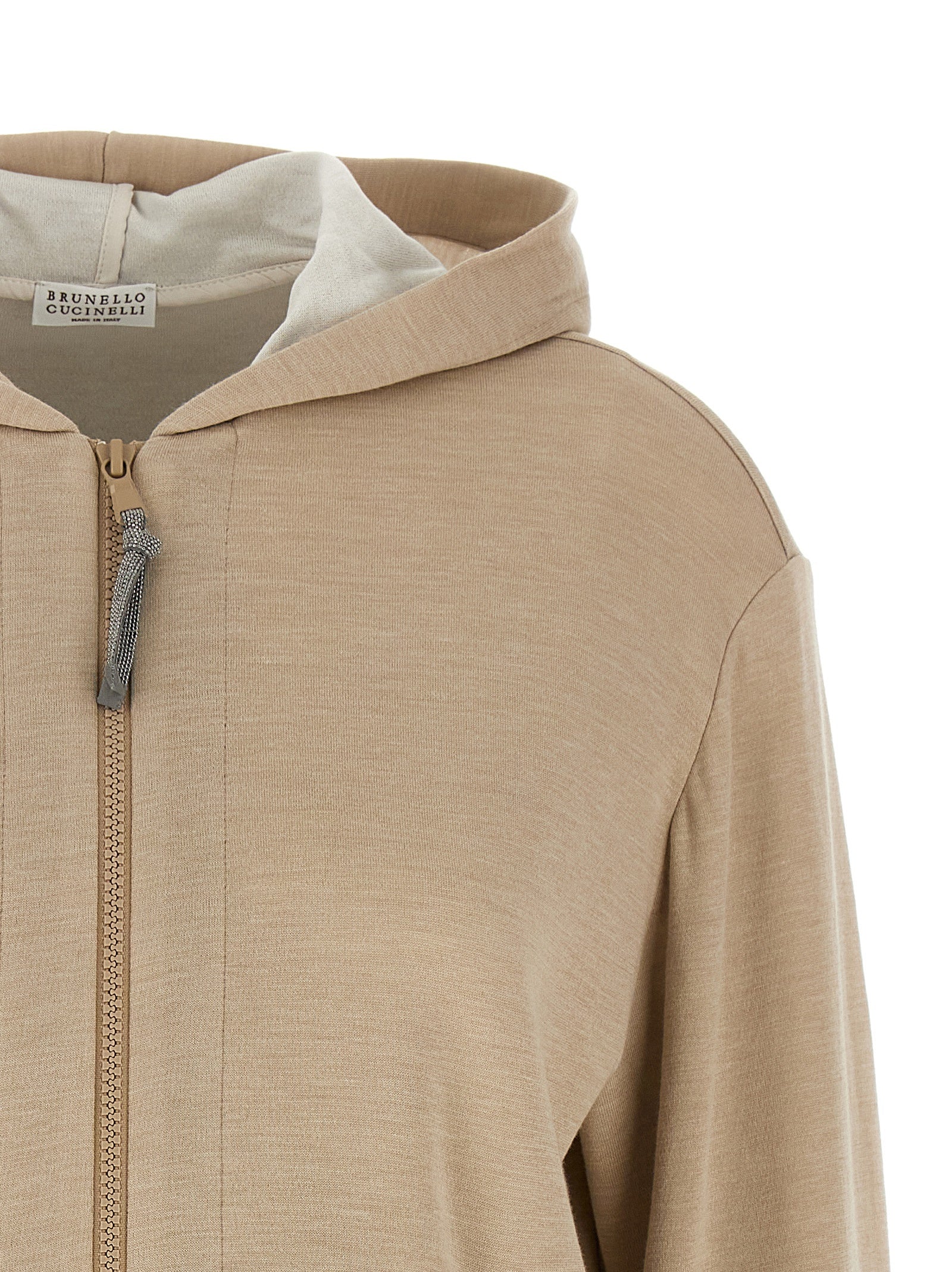 Brunello Cucinelli Women 'Precious Zipper Pull' Hoodie BRUNELLO CUCINELLI