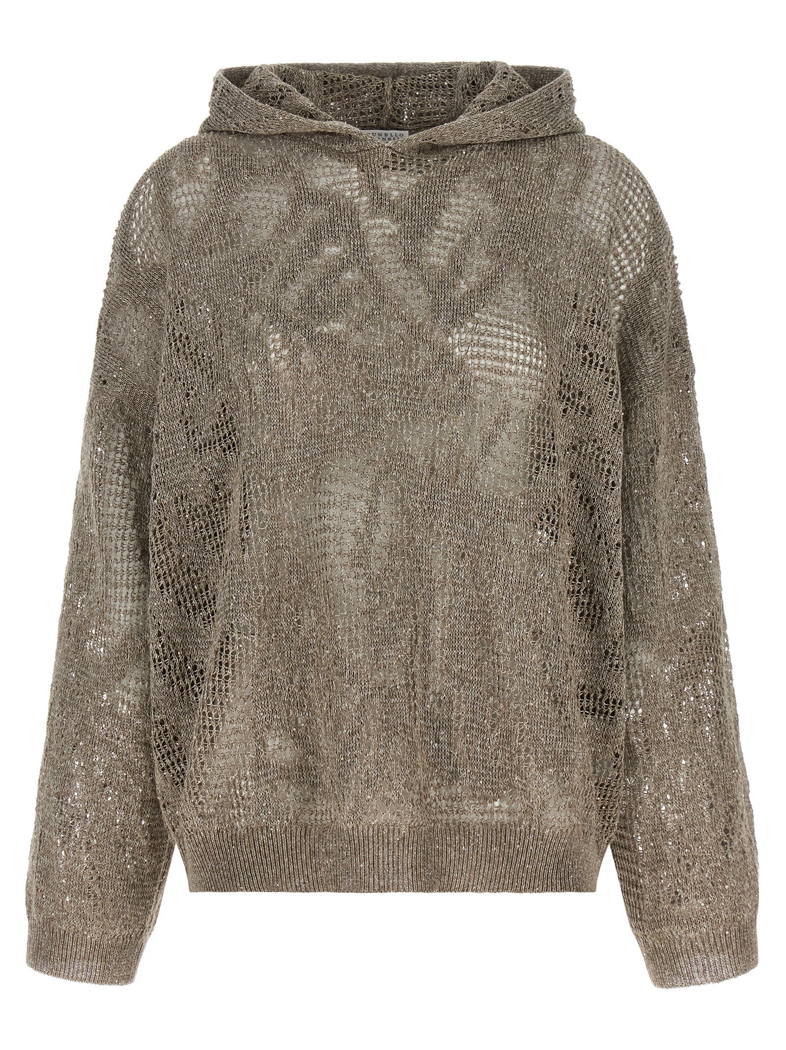 Brunello Cucinelli Women Openwork Hooded Sweater BRUNELLO CUCINELLI