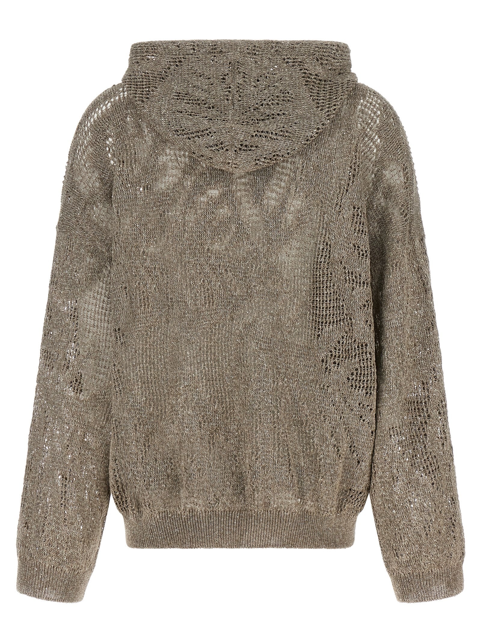 Brunello Cucinelli Women Openwork Hooded Sweater BRUNELLO CUCINELLI