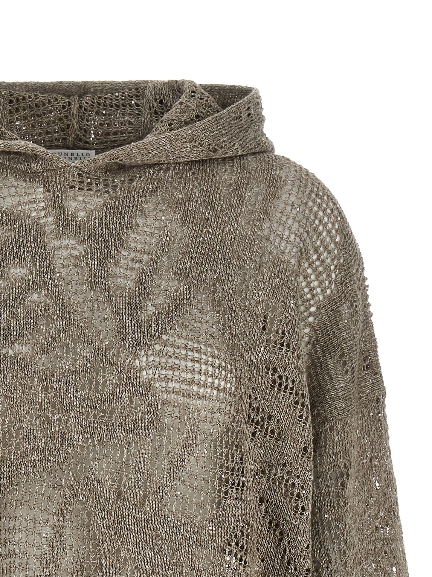 Brunello Cucinelli Women Openwork Hooded Sweater BRUNELLO CUCINELLI