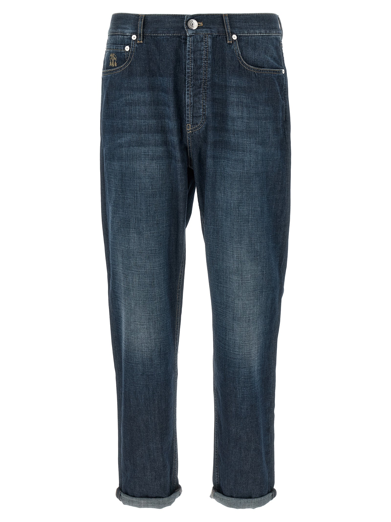 Brunello Cucinelli Men Jeans Denim Old BRUNELLO CUCINELLI
