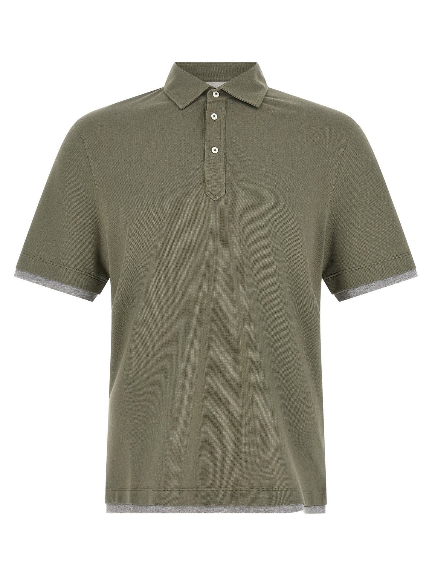 Brunello Cucinelli Men 'Faux Layering' Polo Shirt BRUNELLO CUCINELLI