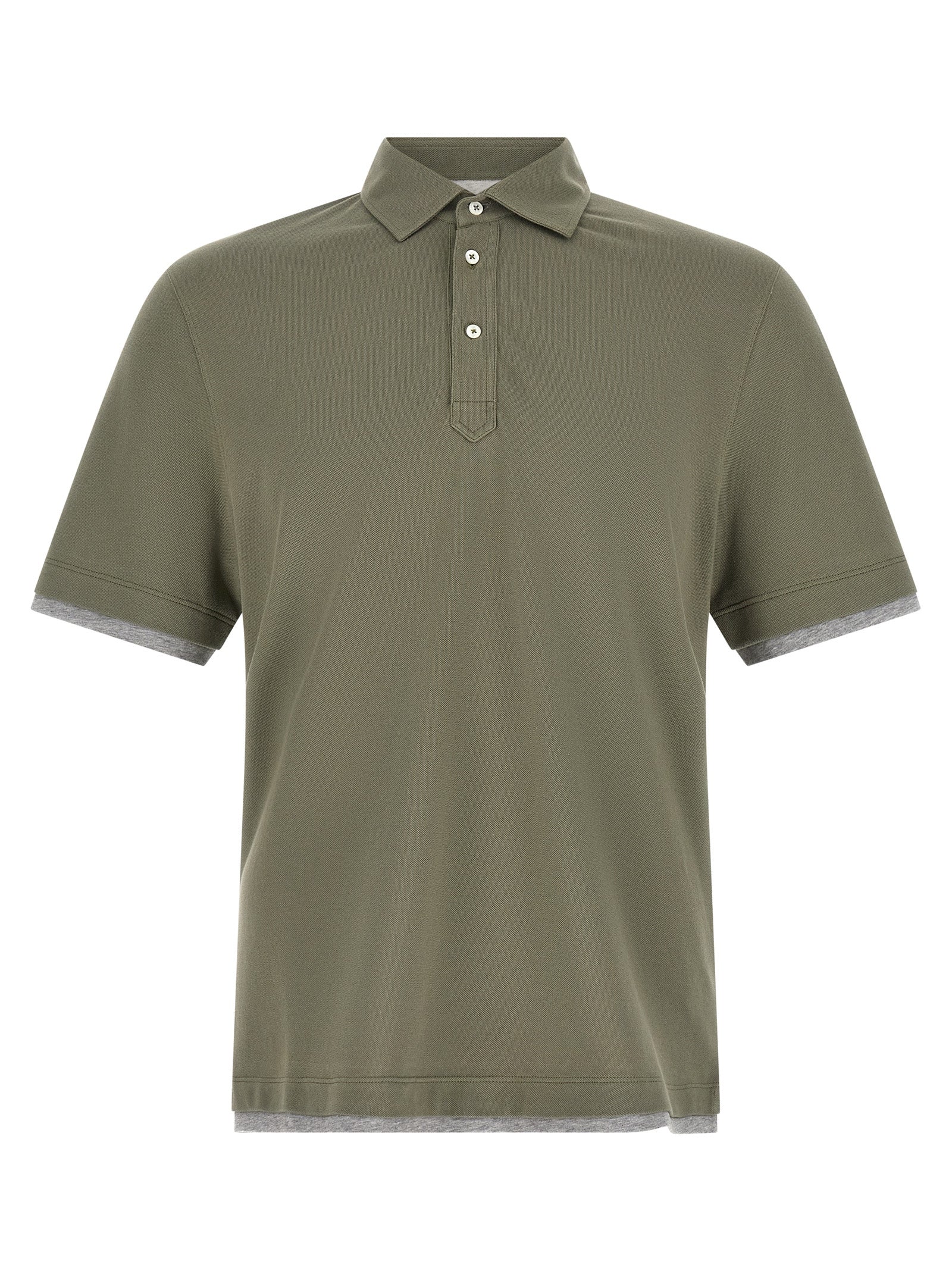 Brunello Cucinelli Men 'Faux Layering' Polo Shirt BRUNELLO CUCINELLI