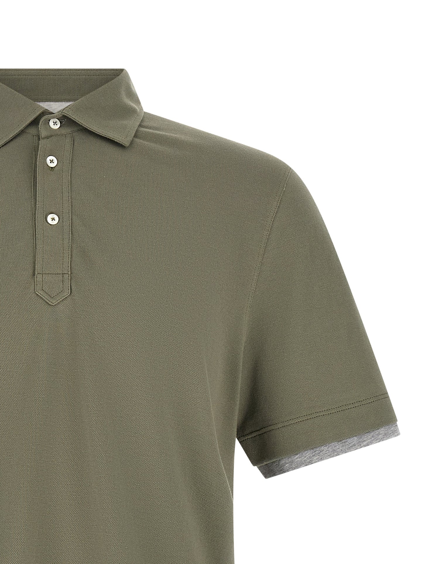Brunello Cucinelli Men 'Faux Layering' Polo Shirt BRUNELLO CUCINELLI