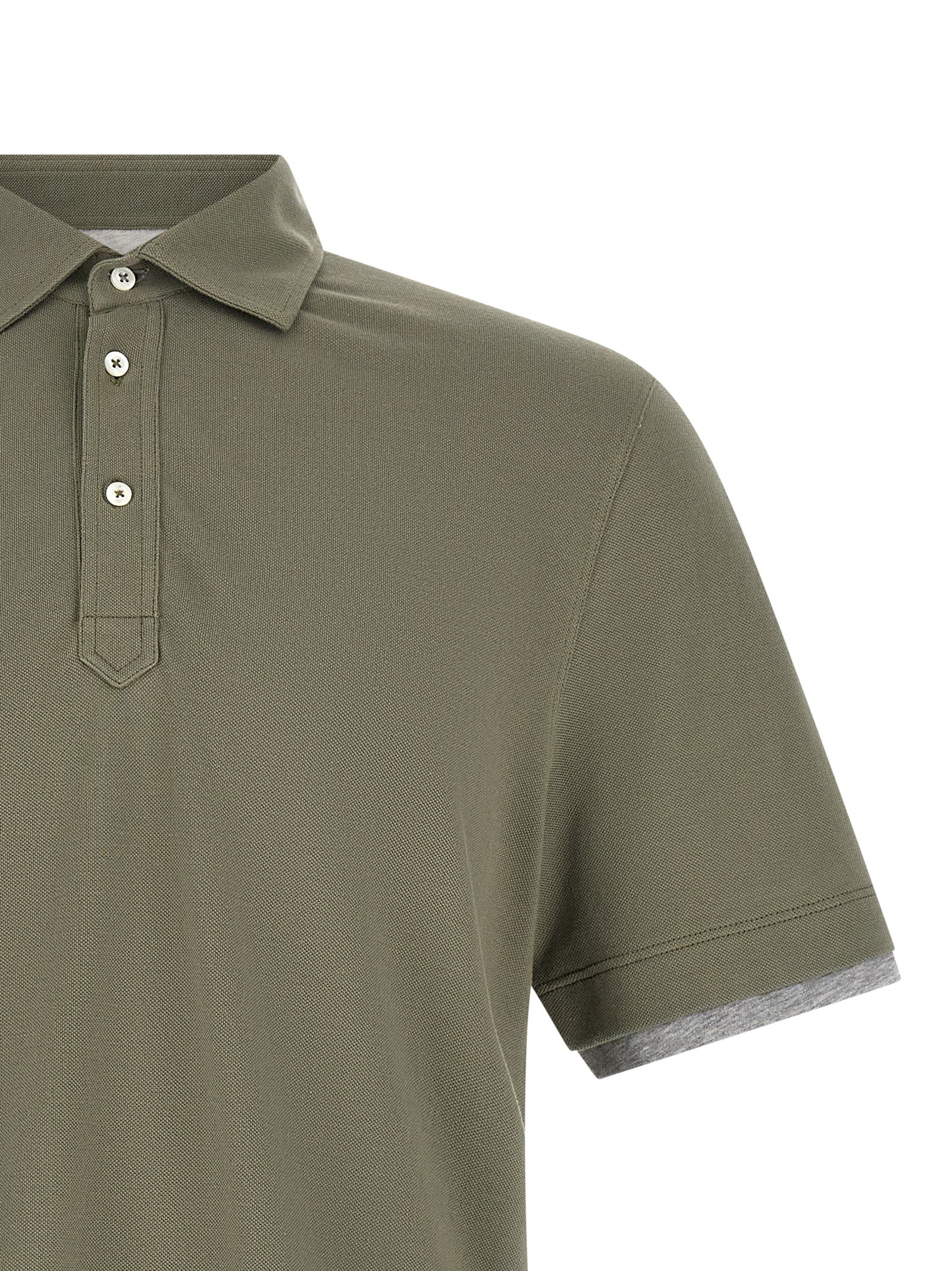 Brunello Cucinelli Men 'Faux Layering' Polo Shirt BRUNELLO CUCINELLI