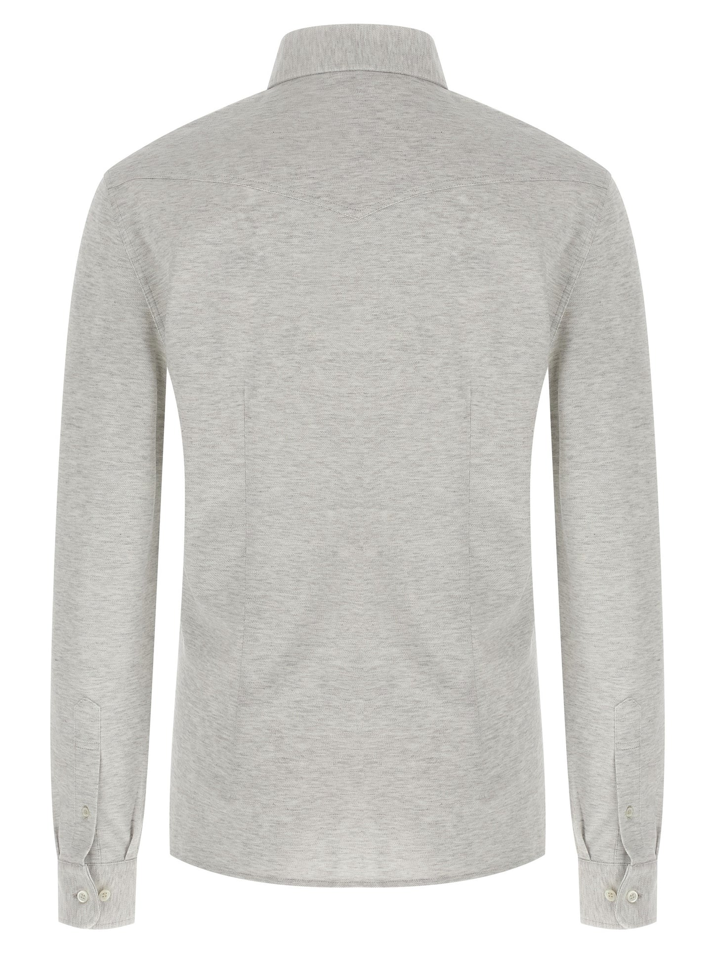 Brunello Cucinelli Men Piqué Cotton Shirt BRUNELLO CUCINELLI