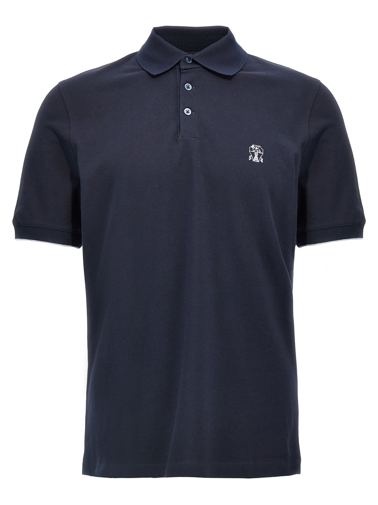 Brunello Cucinelli Men Logo Piqué Polo Shirt BRUNELLO CUCINELLI