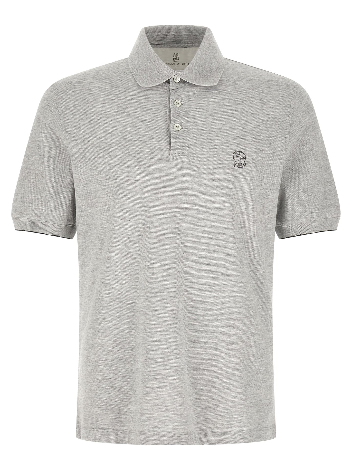 Brunello Cucinelli Men Logo Piqué Polo Shirt BRUNELLO CUCINELLI