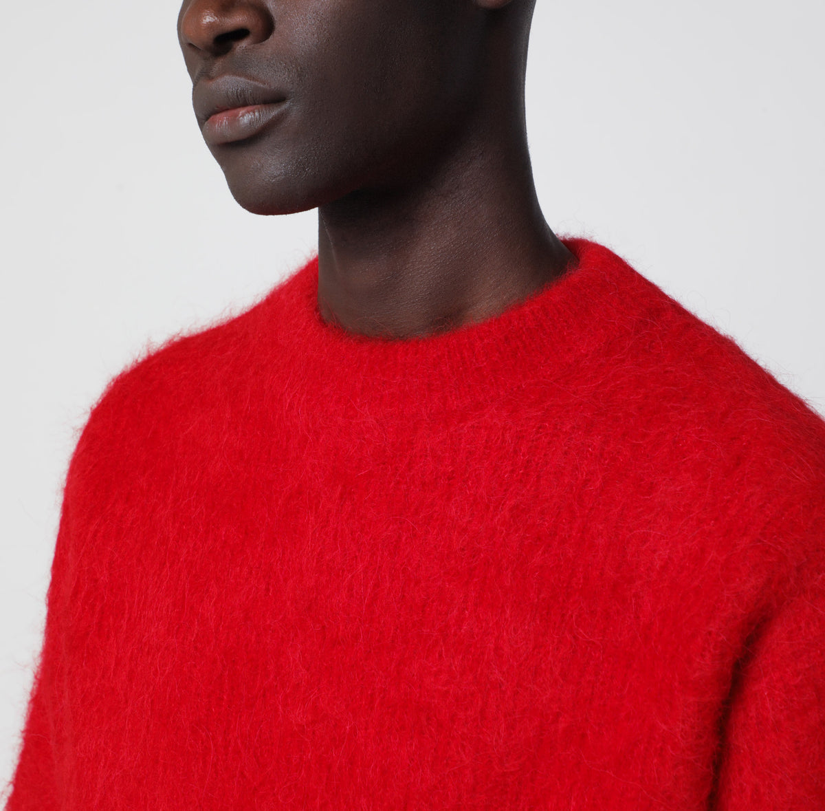 Sefr Red Crew-Neck Sweater In Alpaca Blend Men SEFR