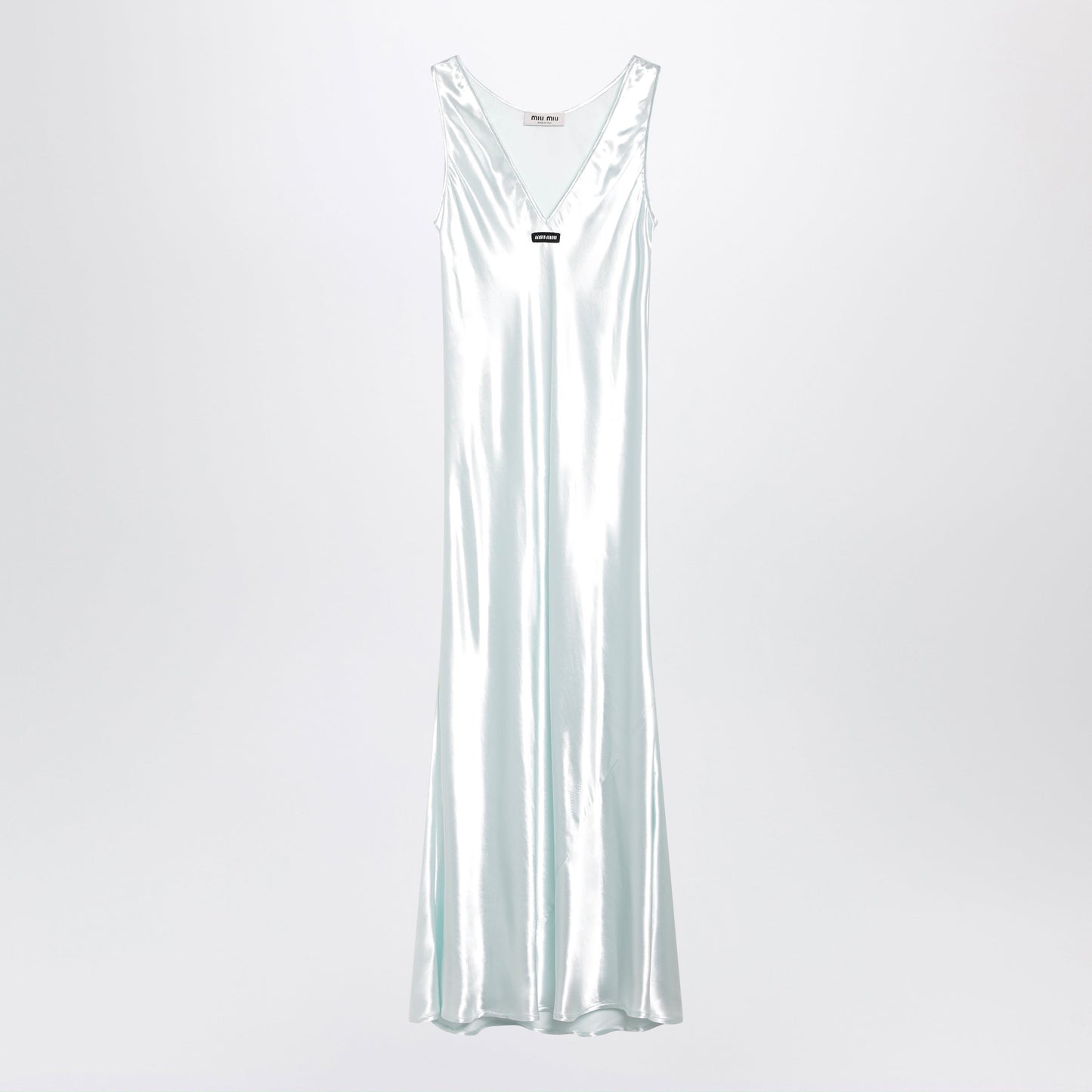 Miu Miu Chlorophyll-Colored Shiny Viscose Dress Women MIU MIU
