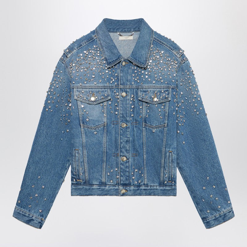 1989 Studio Denim Trucker Jacket Crystals Blue Men