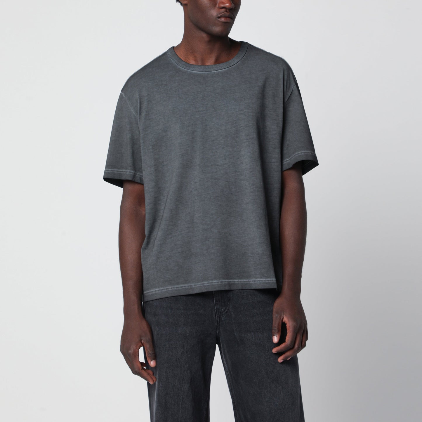 Sefr Black Washed-Effect Mauro Organic Cotton T-Shirt Men SEFR