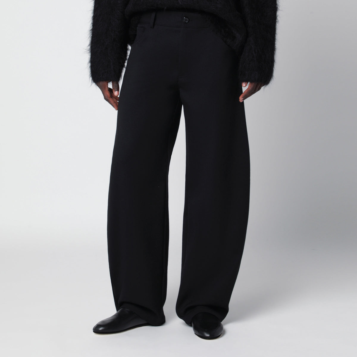 Sefr Oktai Black Trousers In Wool Blend Men SEFR