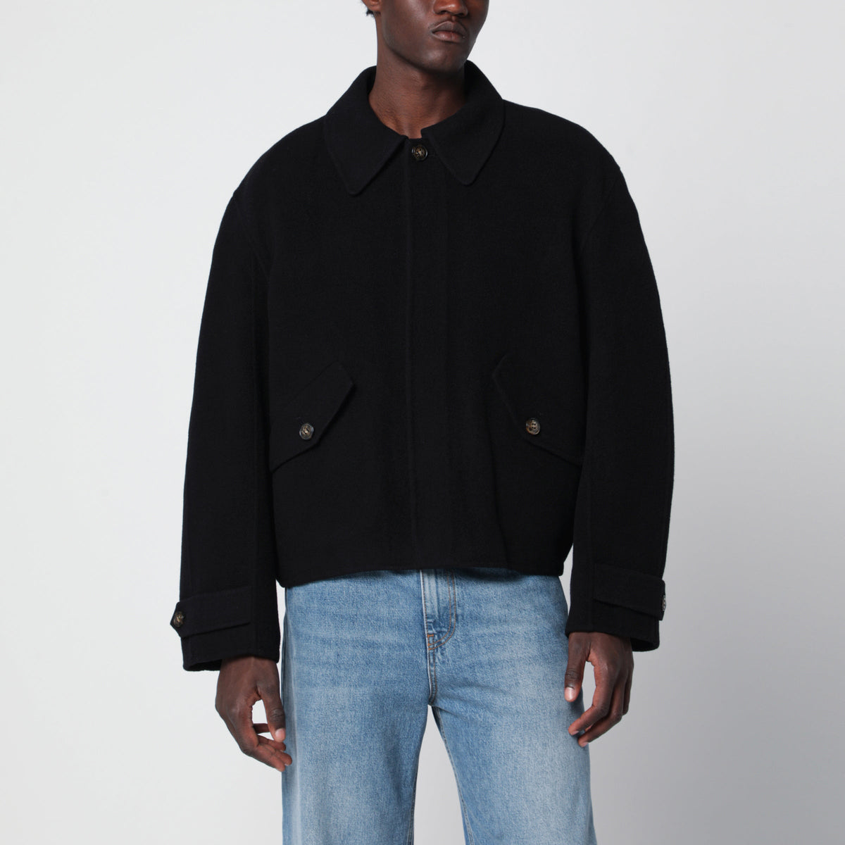 Sefr Black Wool Jacket Men SEFR