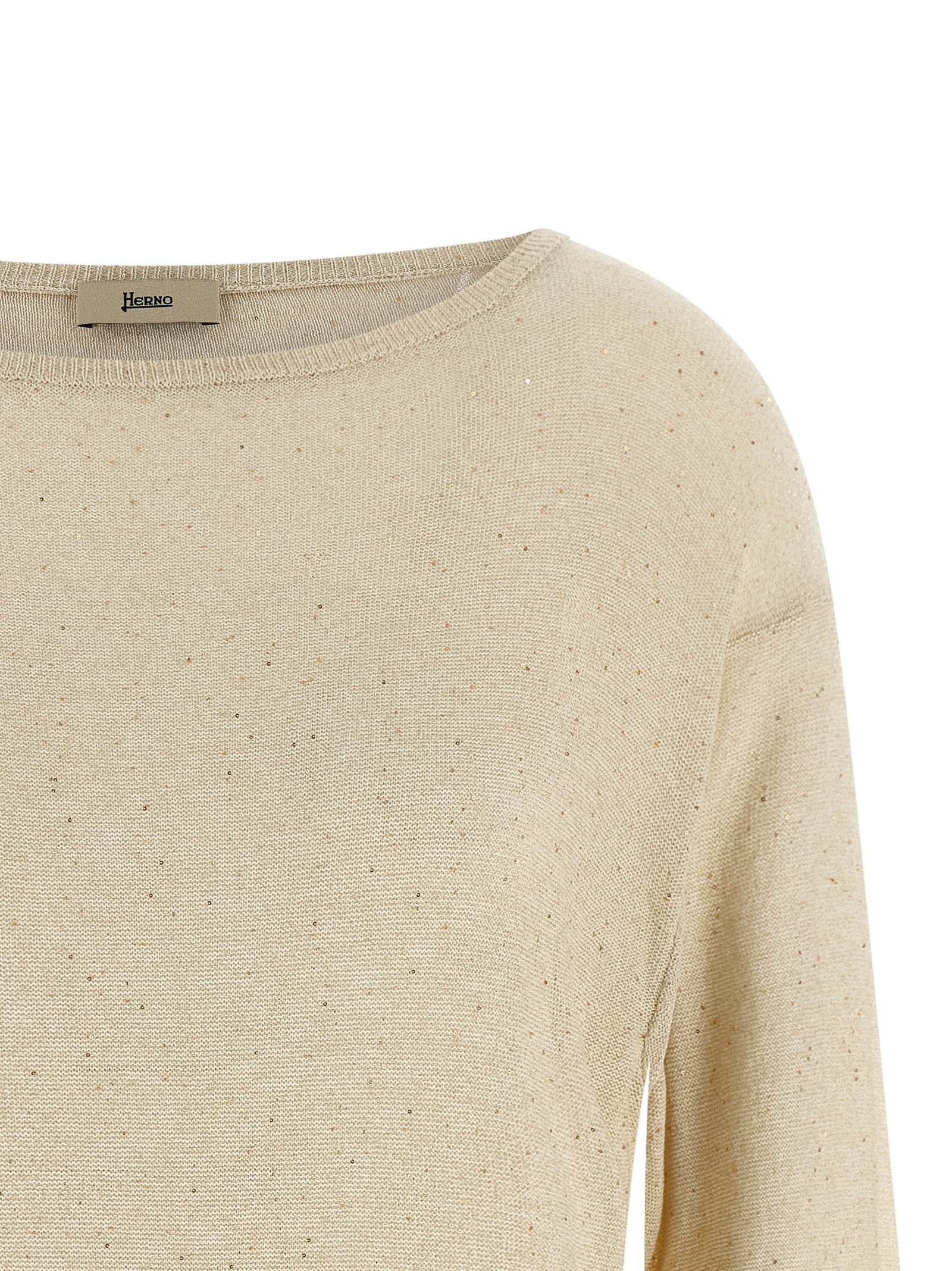 Herno Women Lamé And Sequin Yarn Sweater HERNO