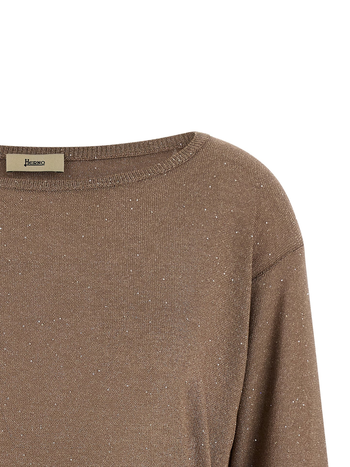 Herno Women Lamé And Sequin Yarn Sweater HERNO