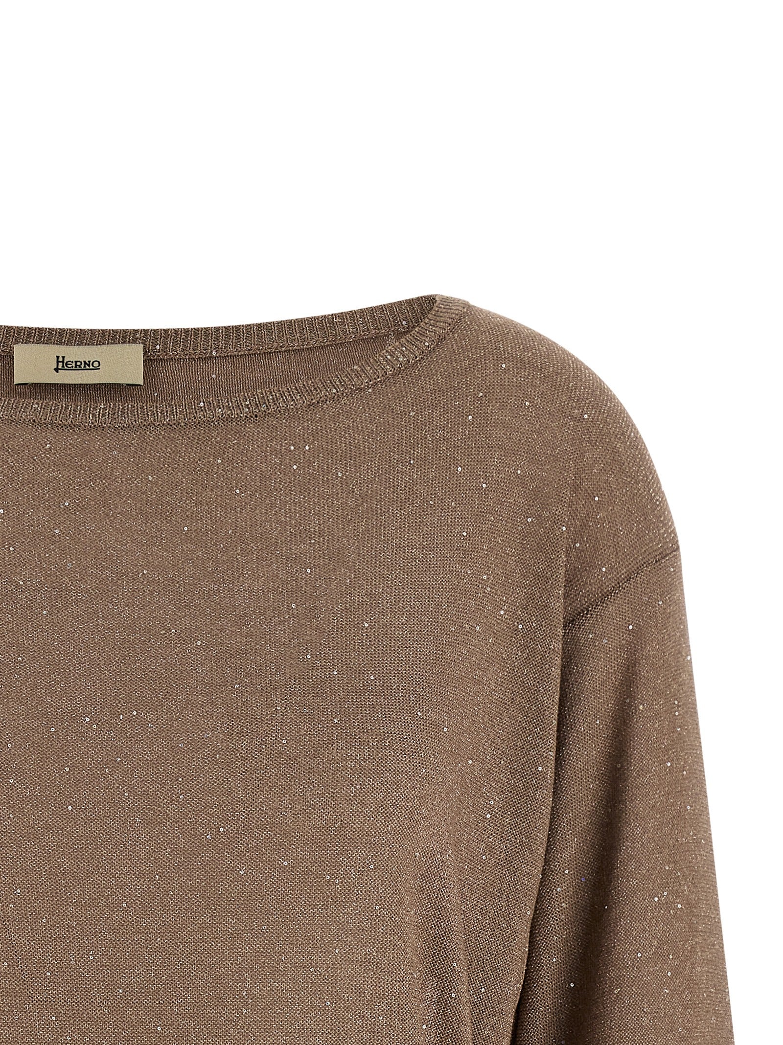 Herno Women Lamé And Sequin Yarn Sweater HERNO