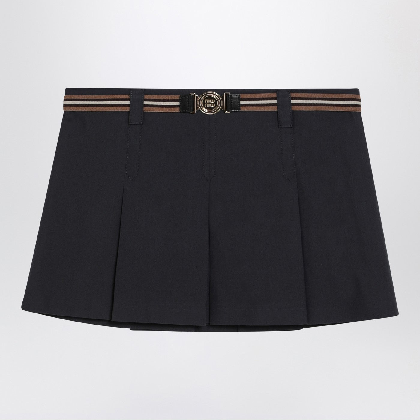 Miu Miu Pleated Blue Miniskirt Women MIU MIU