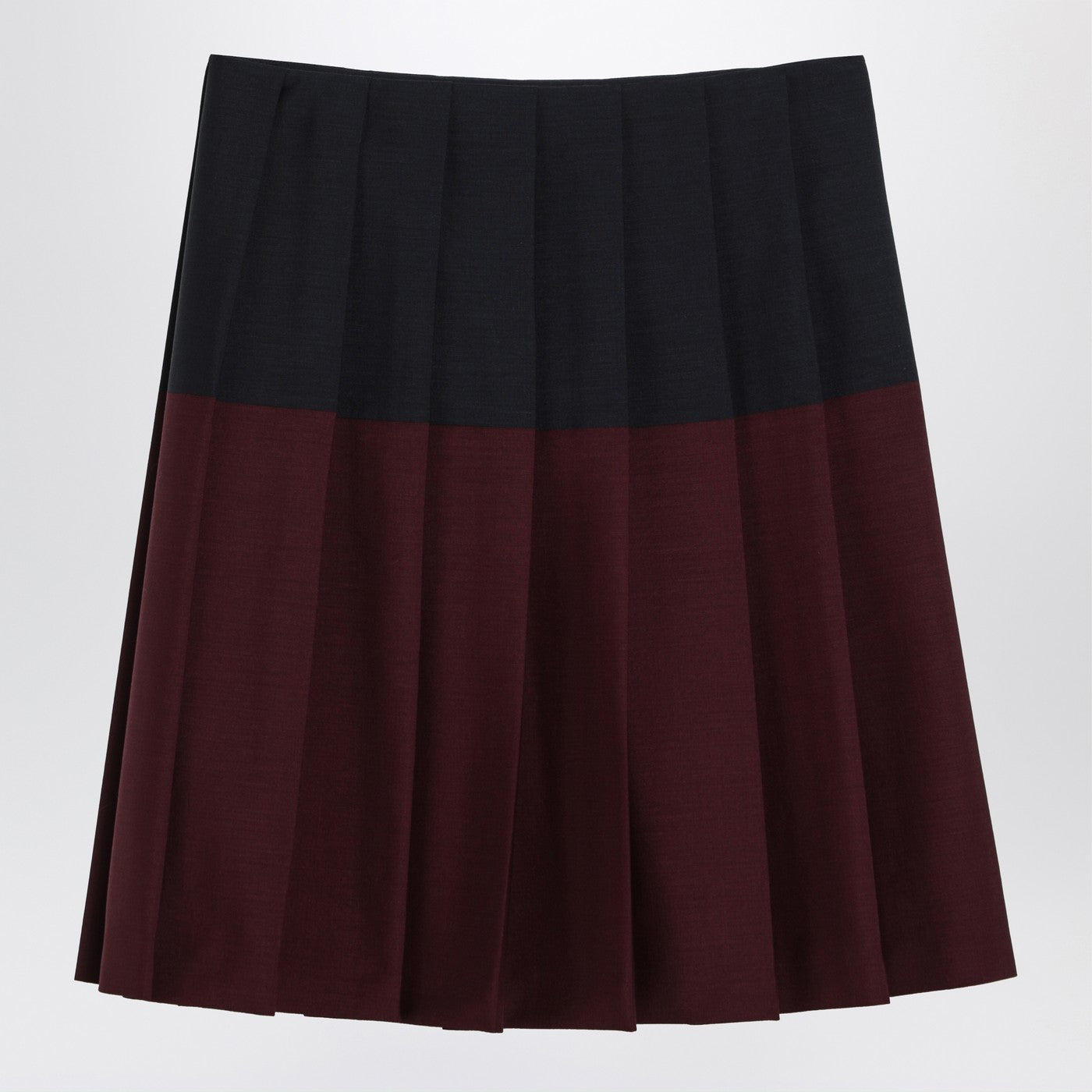Miu Miu Amaranth/Navy Blue Skirt In Kid Mohair Women MIU MIU