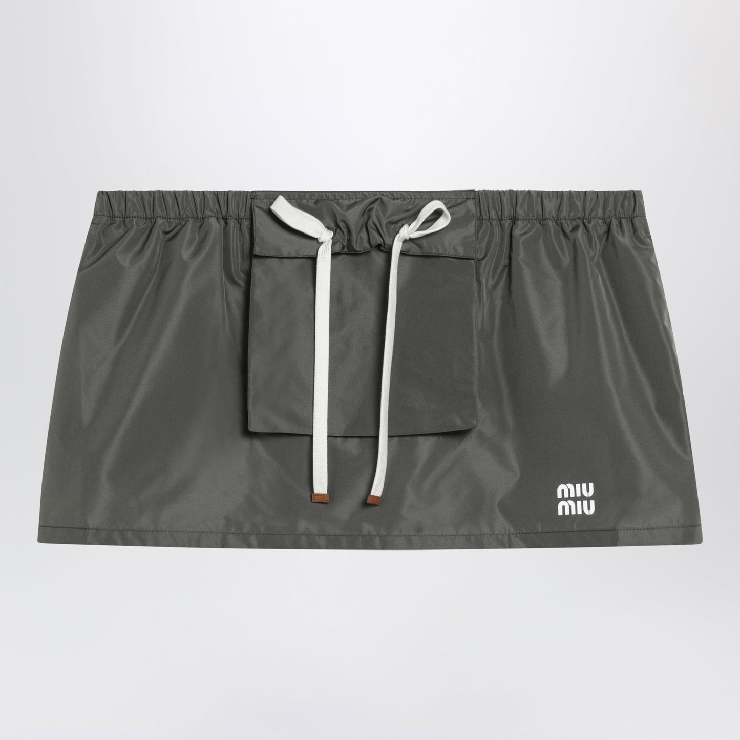 Miu Miu Tela Tec Miniskirt With Front Pocket Women MIU MIU