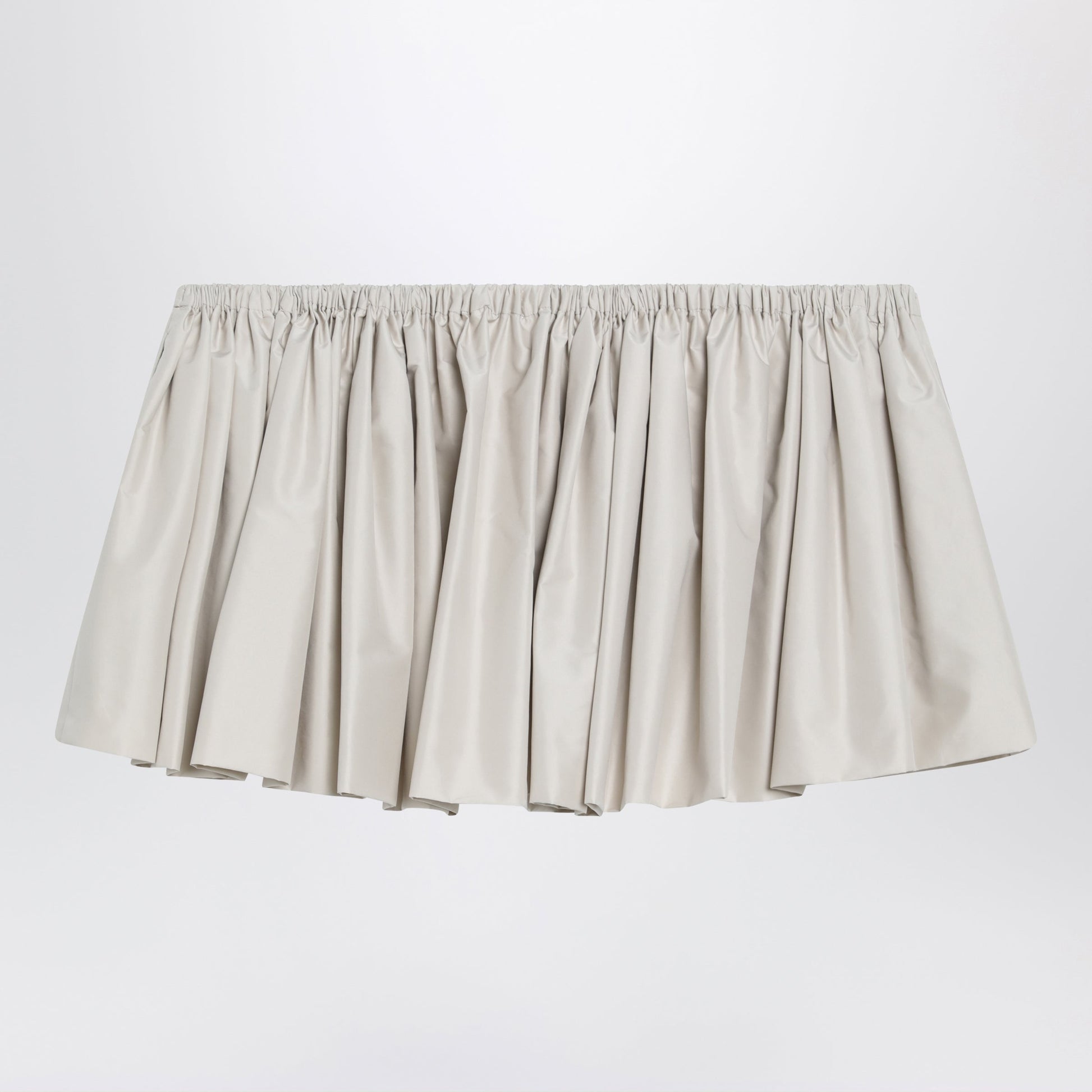 Miu Miu Ponge Tech Mini Skirt In Recycled Polyester, Opal Women MIU MIU
