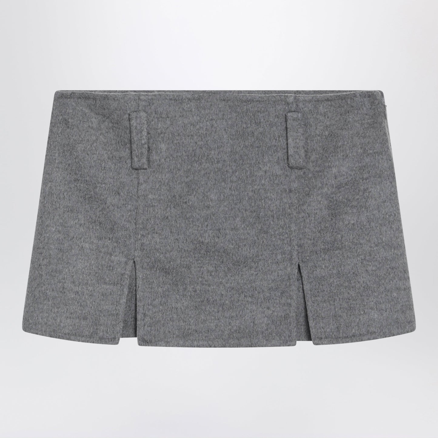 Miu Miu Gray Wool And Cashmere Miniskirt Women MIU MIU