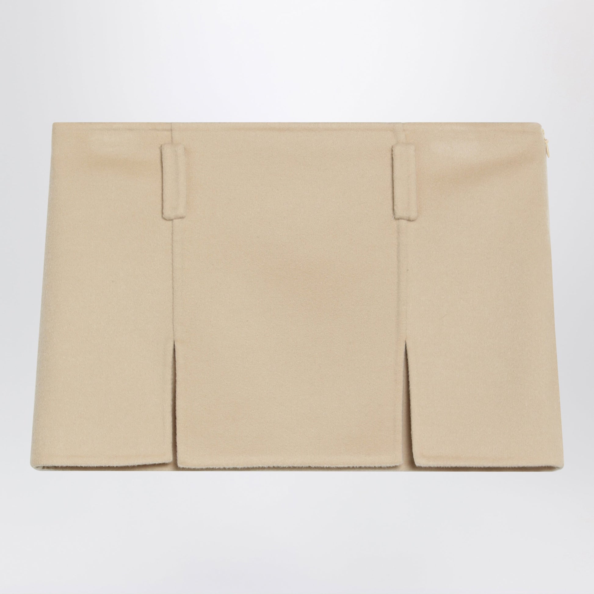 Miu Miu Soy-Colored Mini Skirt In Wool And Cashmere Women MIU MIU