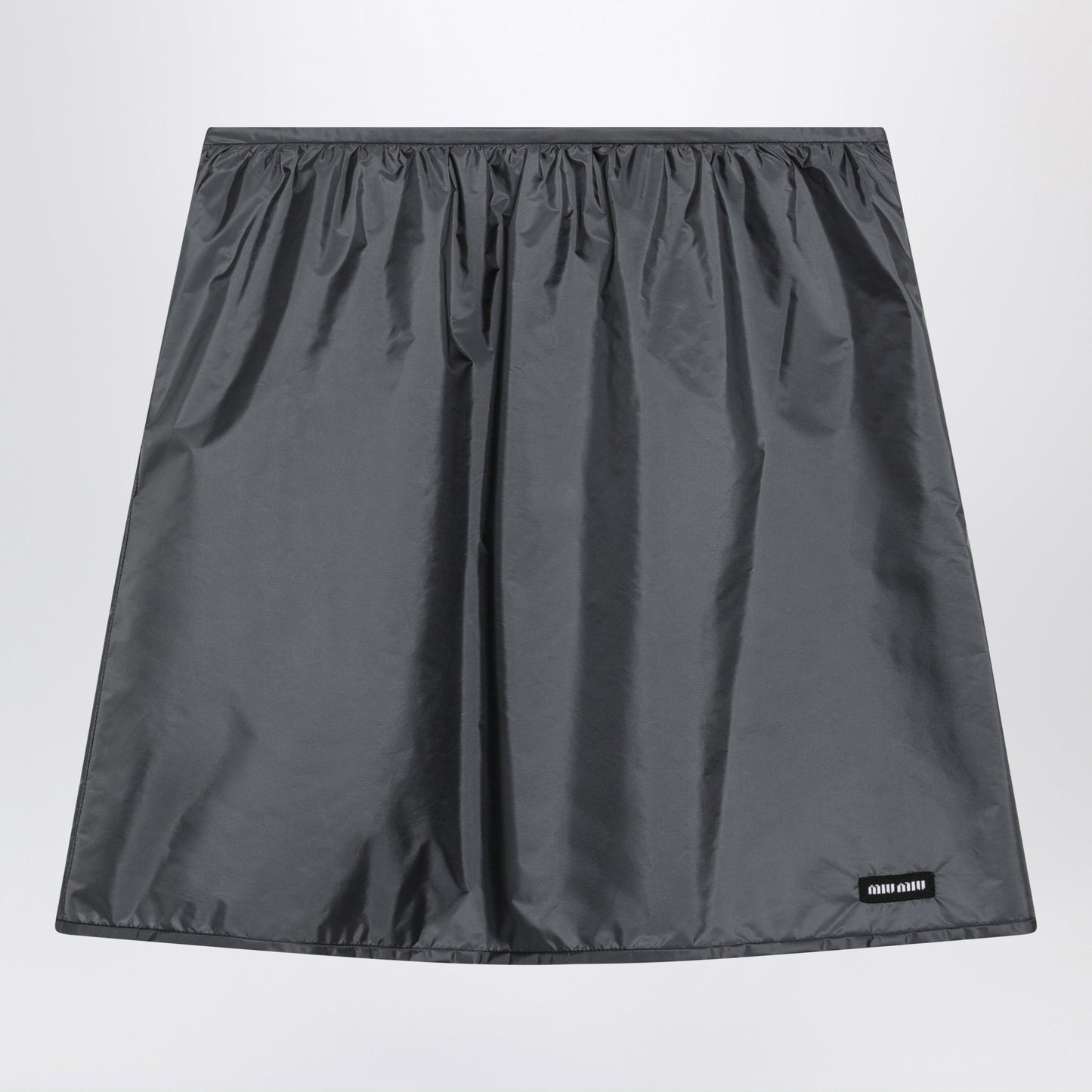Miu Miu Hematite Technical Fabric Skirt Women MIU MIU