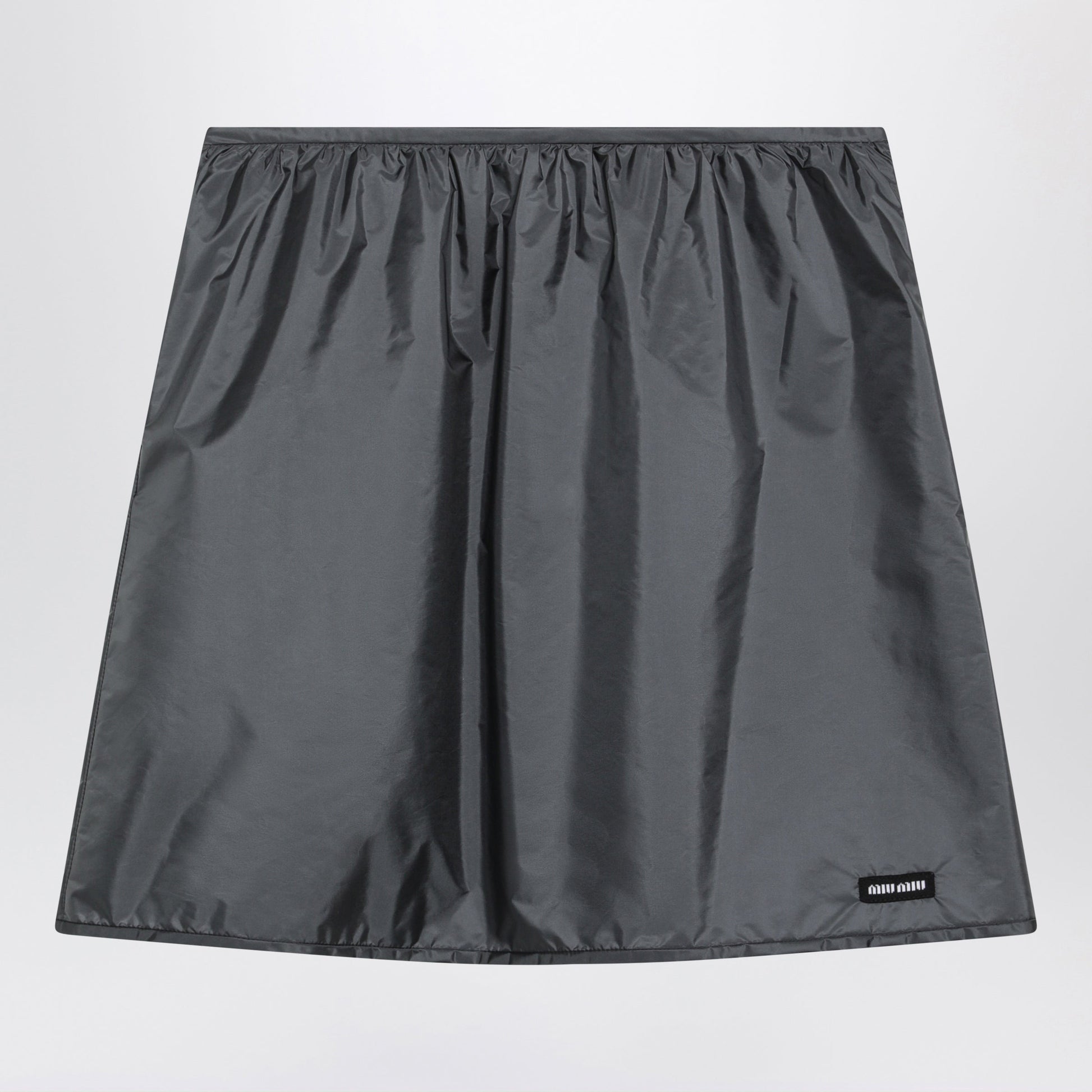 Miu Miu Hematite Technical Fabric Skirt Women MIU MIU