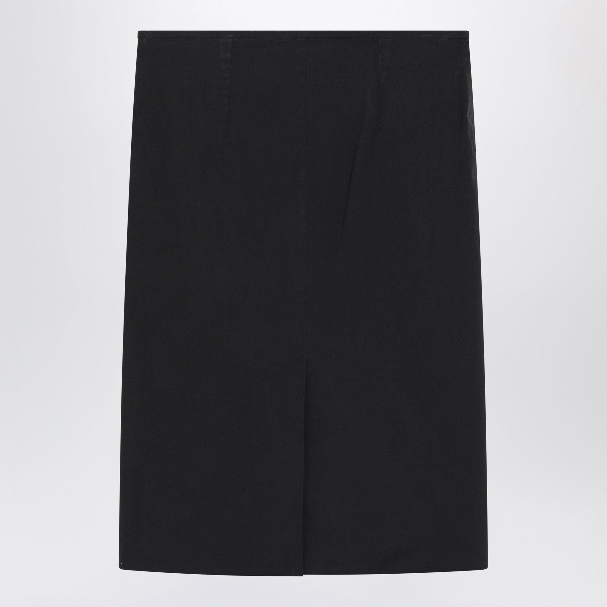 Miu Miu Black Stretch Poplin Pencil Skirt Women MIU MIU