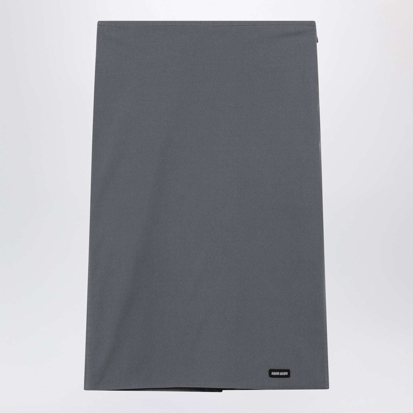 Miu Miu Grey Stretch Poplin Pencil Skirt Women MIU MIU