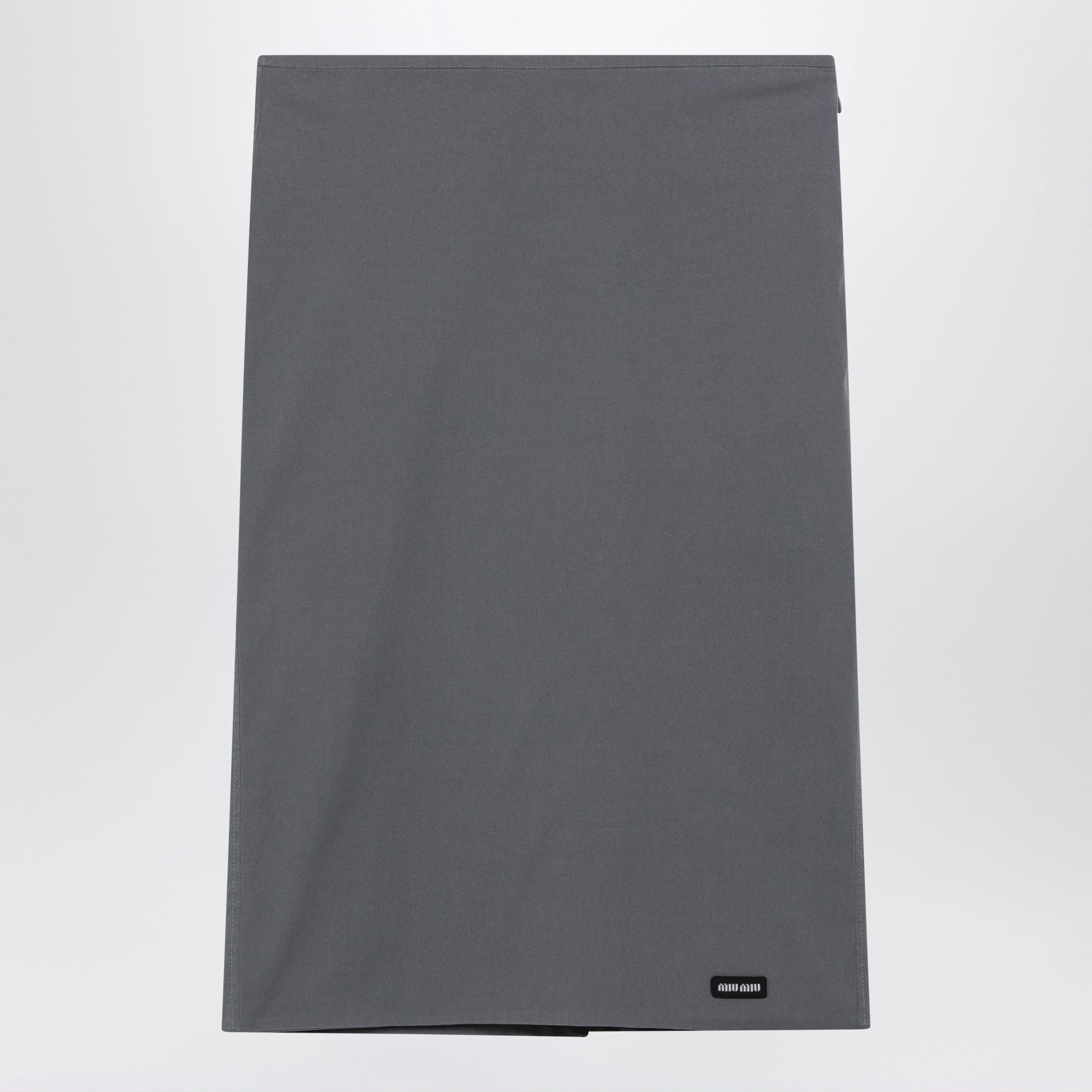 Miu Miu Grey Stretch Poplin Pencil Skirt Women MIU MIU