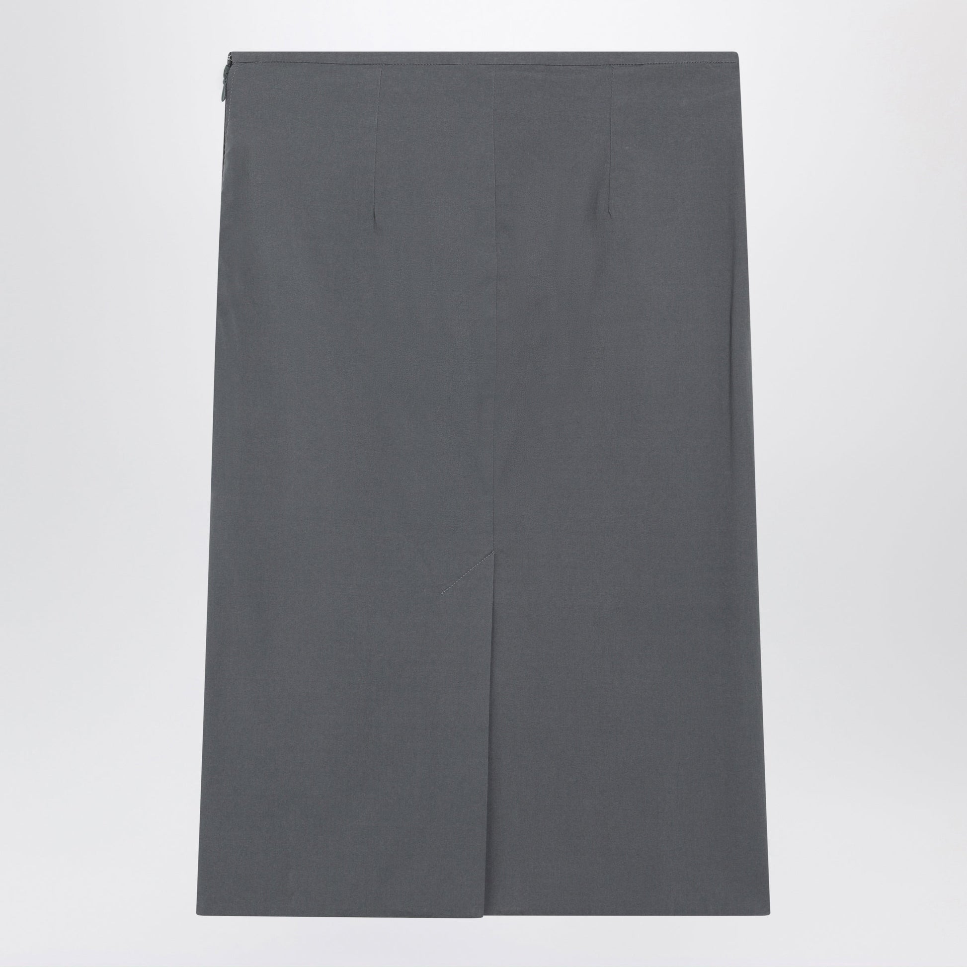 Miu Miu Grey Stretch Poplin Pencil Skirt Women MIU MIU