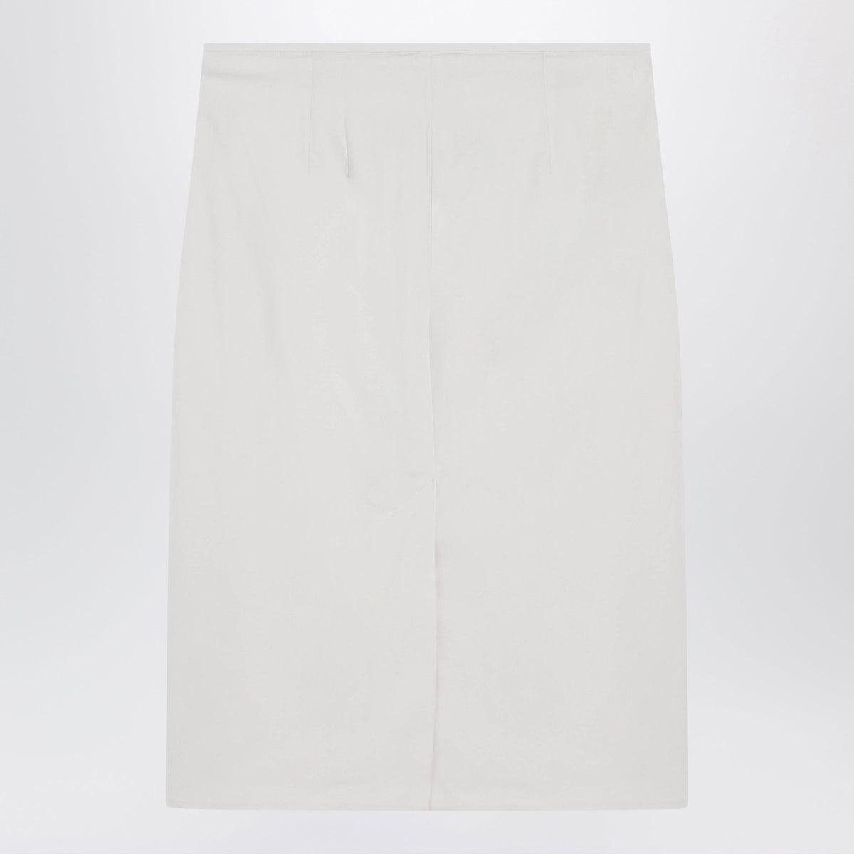 Miu Miu Pencil Skirt In Stretch Poplin, Talc Women MIU MIU
