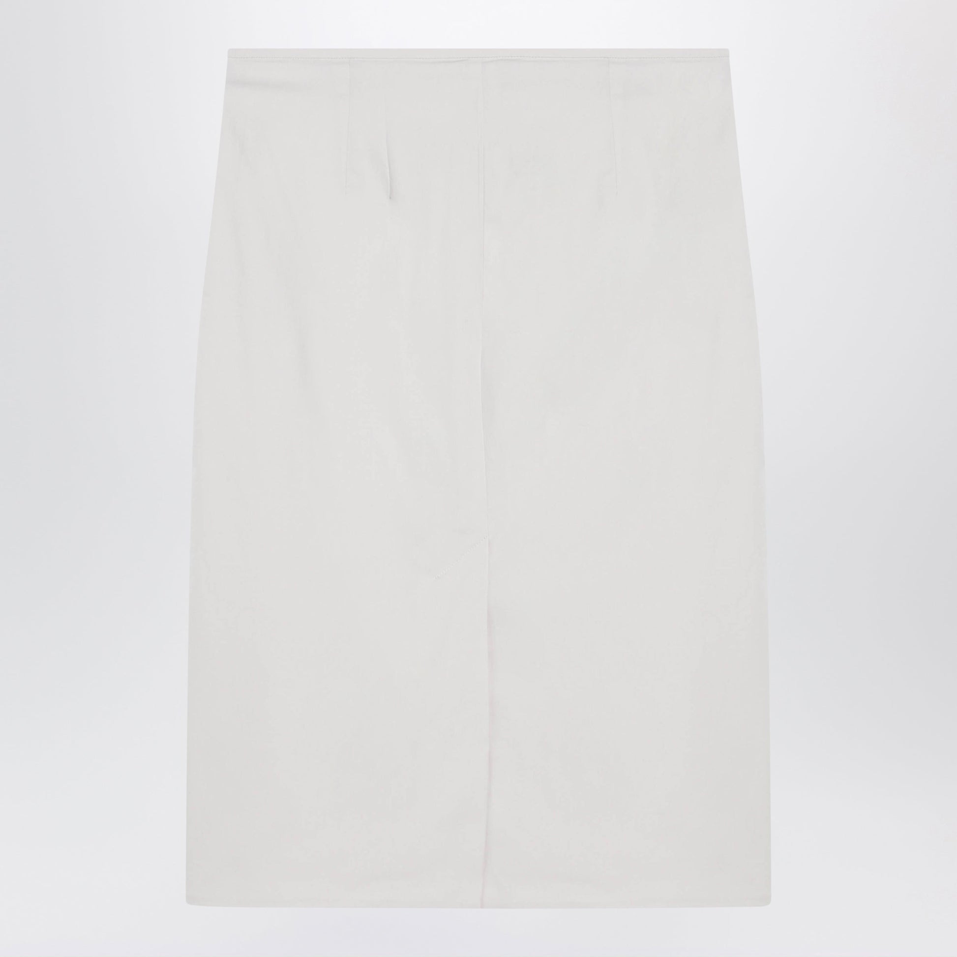 Miu Miu Pencil Skirt In Stretch Poplin, Talc Women MIU MIU