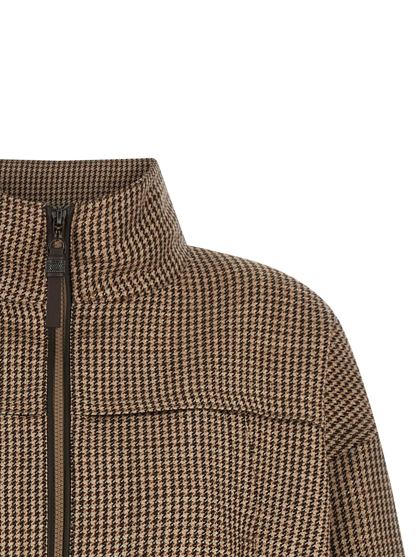Brunello Cucinelli Women 'Shiny Zipper Pull' Jacket BRUNELLO CUCINELLI