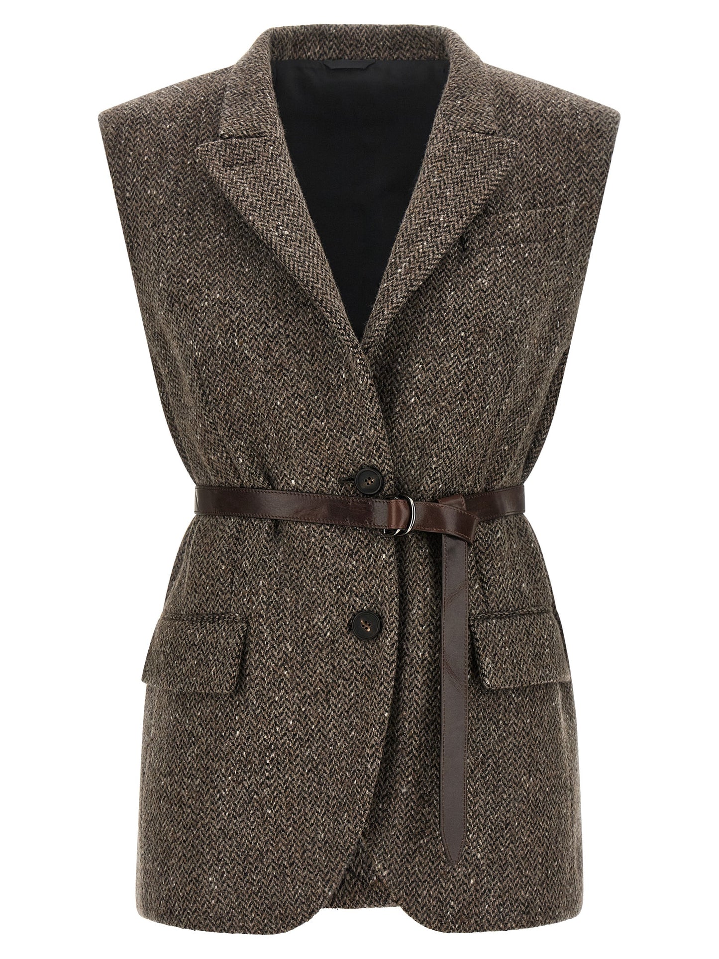 Brunello Cucinelli Women Mélange Wool Vest BRUNELLO CUCINELLI