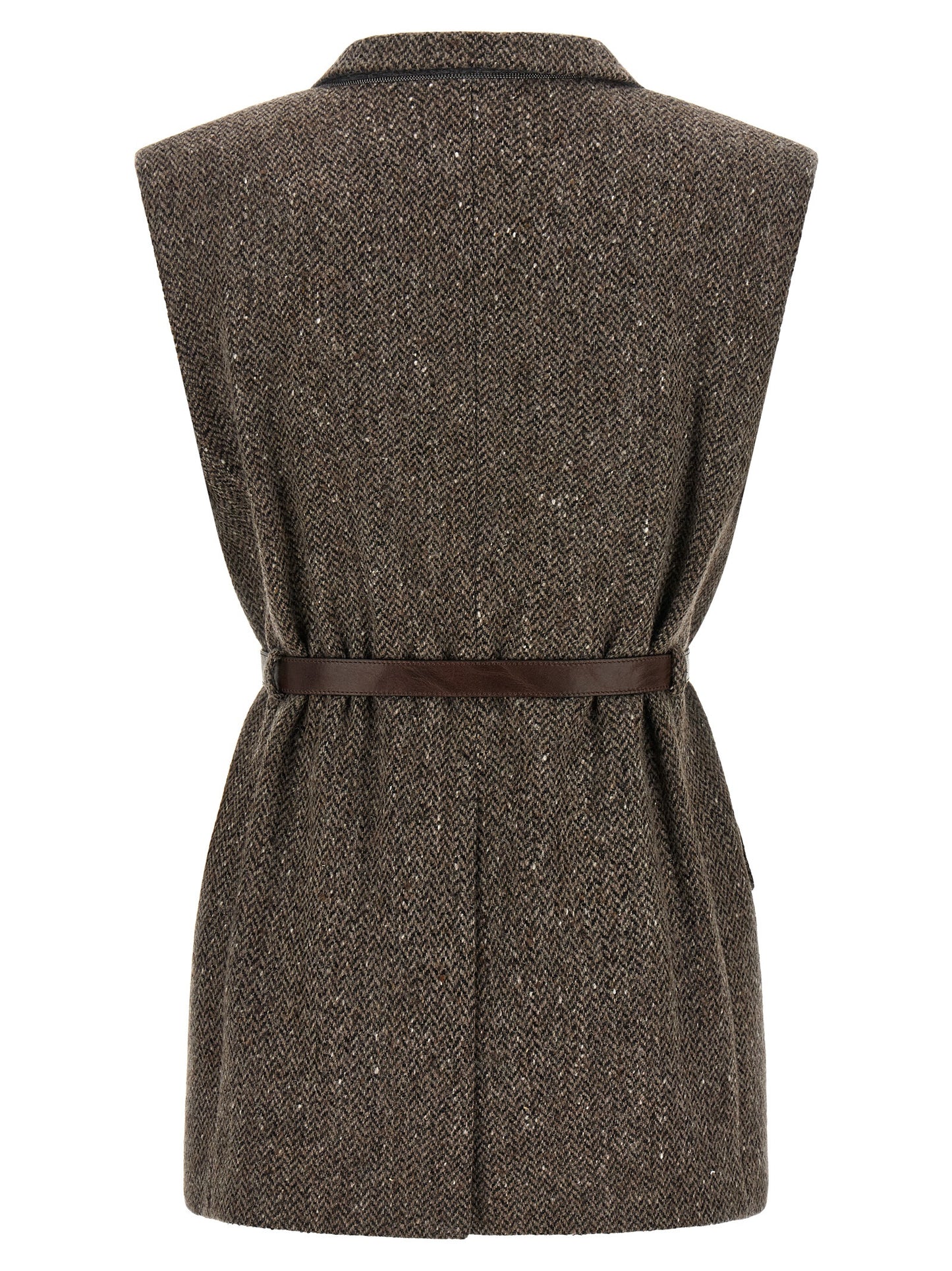 Brunello Cucinelli Women Mélange Wool Vest BRUNELLO CUCINELLI