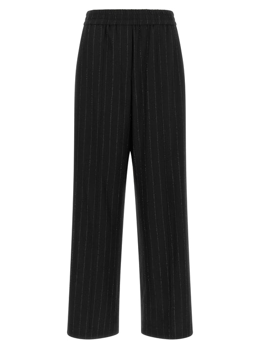 Brunello Cucinelli Women Micro Sequin Pinstripe Pants