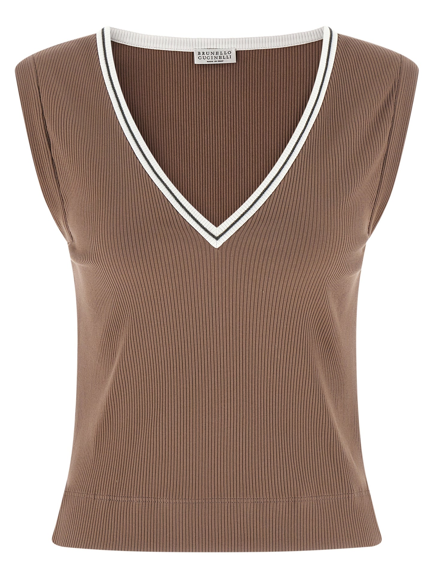Brunello Cucinelli Women 'Shiny Trim' Tank Top BRUNELLO CUCINELLI