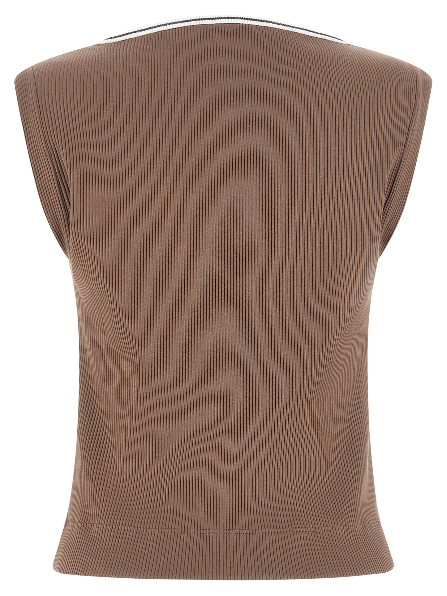 Brunello Cucinelli Women 'Shiny Trim' Tank Top BRUNELLO CUCINELLI