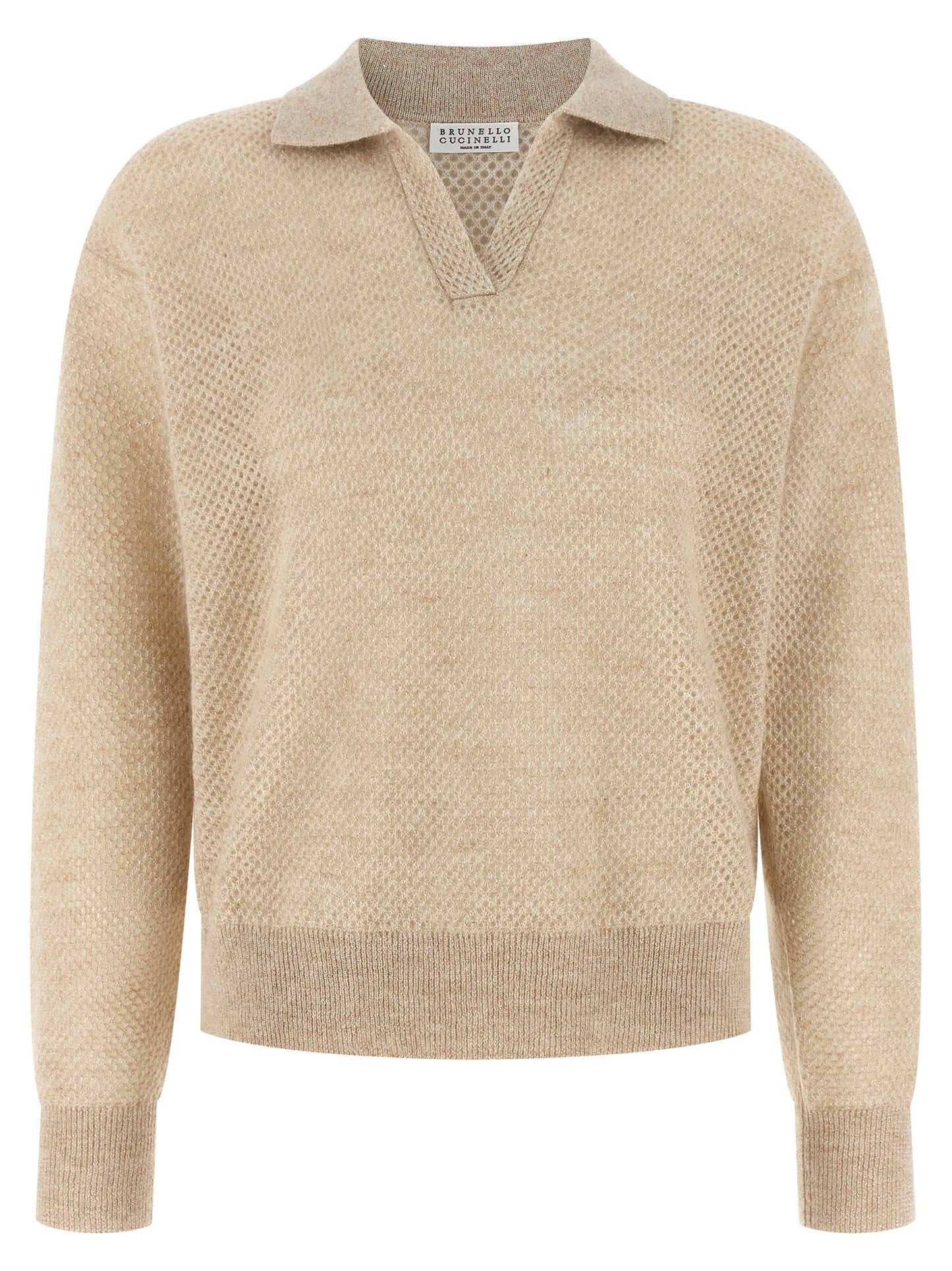 Brunello Cucinelli Women Waffle Processing Polo Shirt BRUNELLO CUCINELLI