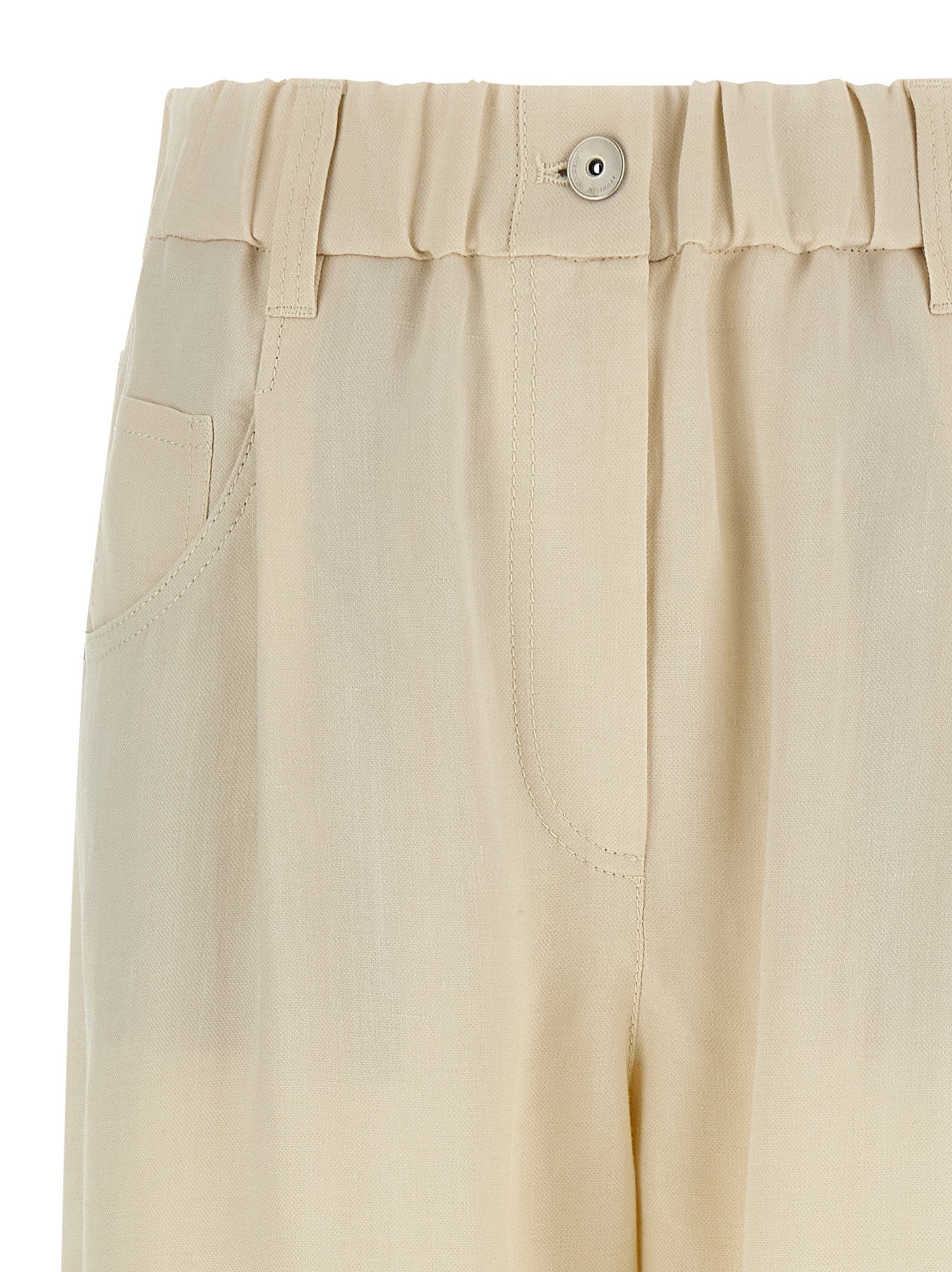 Brunello Cucinelli Women Linen Trousers BRUNELLO CUCINELLI