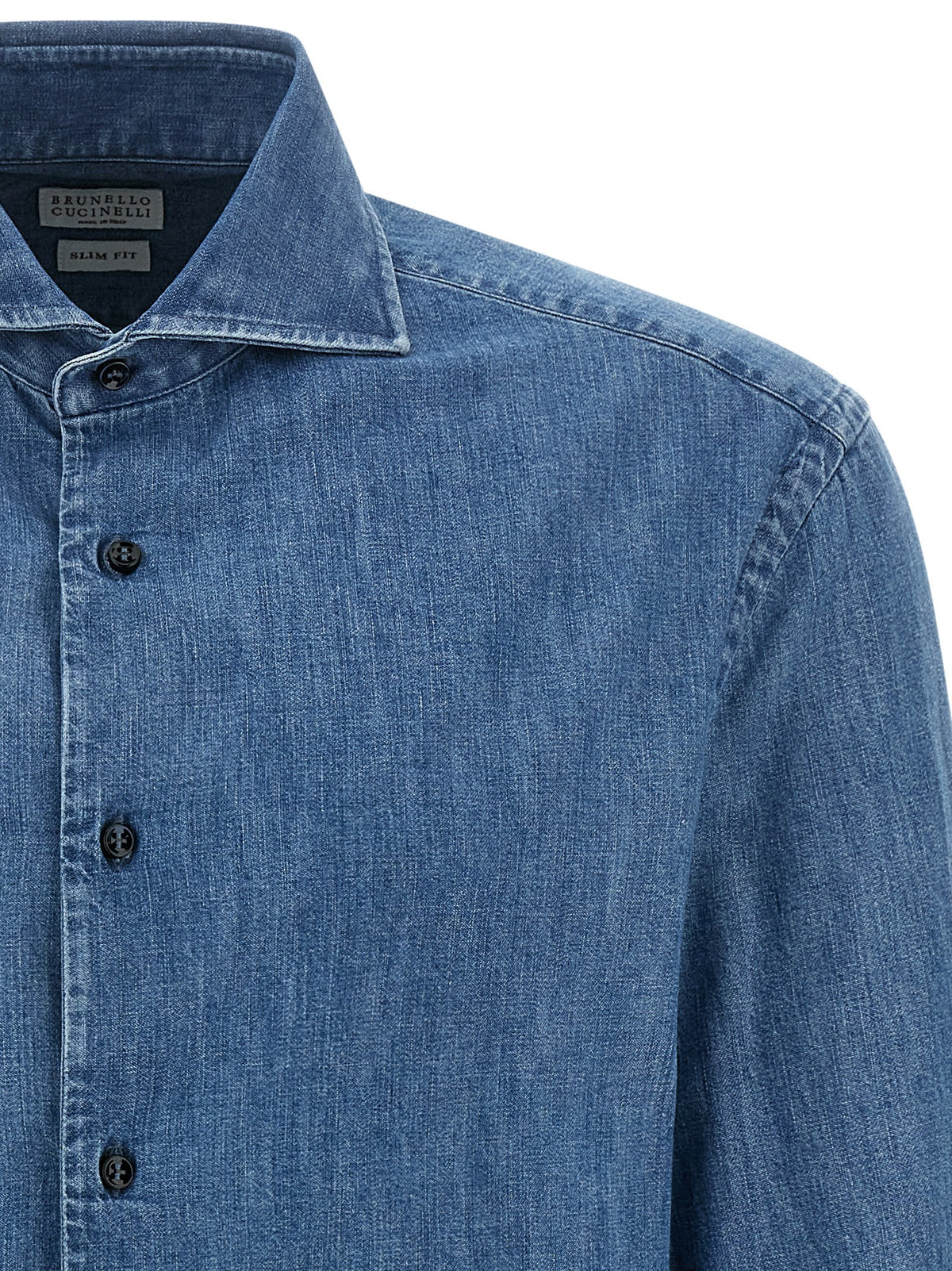 Brunello Cucinelli Men Denim Shirt BRUNELLO CUCINELLI