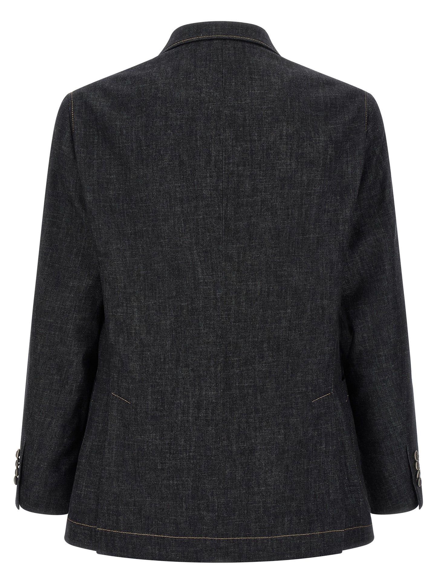 Brunello Cucinelli Men Double-Breasted Denim Blazer BRUNELLO CUCINELLI