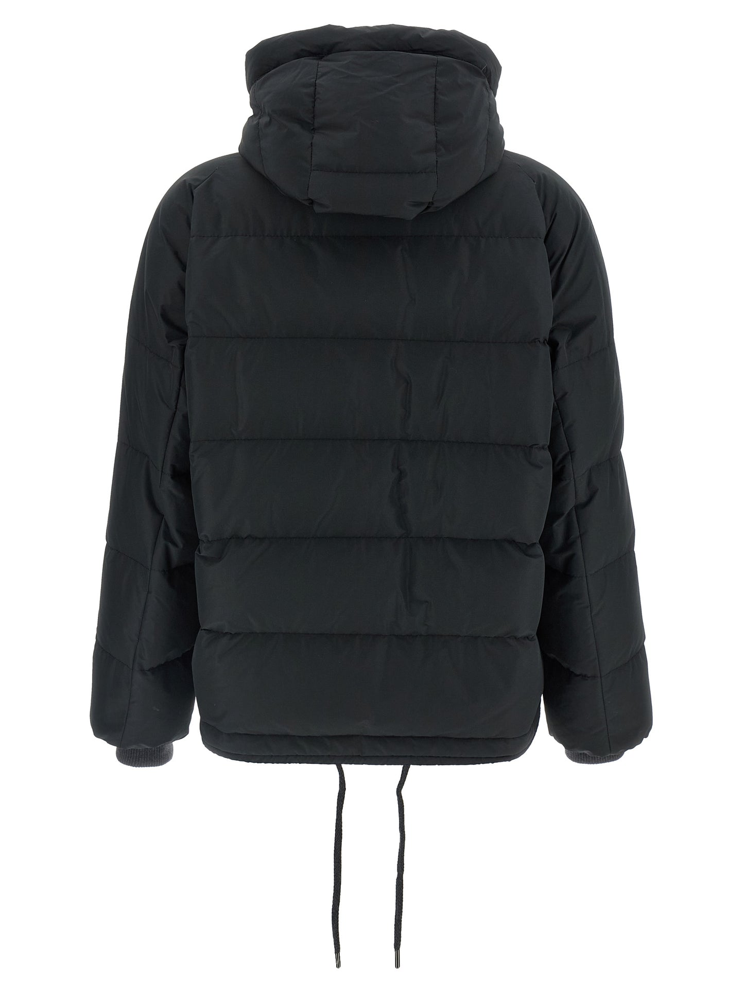 Brunello Cucinelli Women Down Jacket With Knit And Jewel Details BRUNELLO CUCINELLI